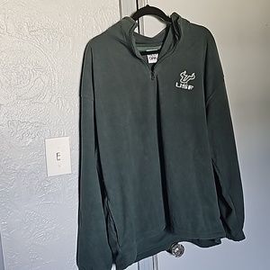 Red Oak Sportswear University Of South Florida 3/4 zip long sleeve, color green